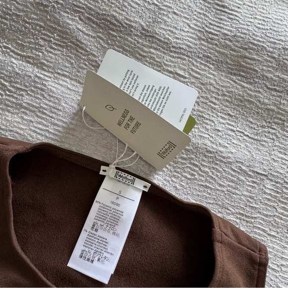 NWT! Wolford Women's Brown Ruched Crop Top, Size S - Picture 6 of 11